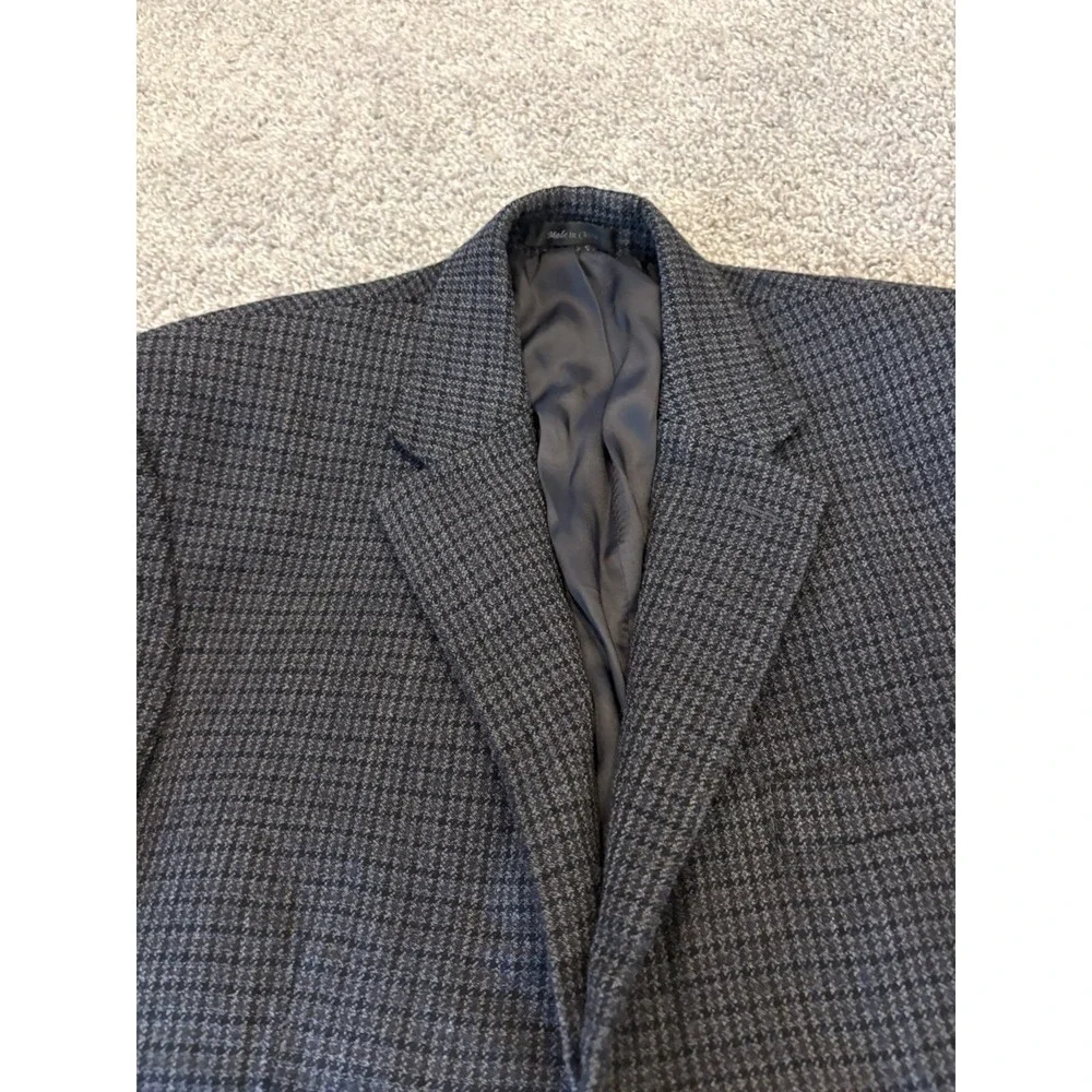 Ralph Lauren Chaps Mens Blazer Size 42R  Houndstooth Sport Coat Jacket Vintage